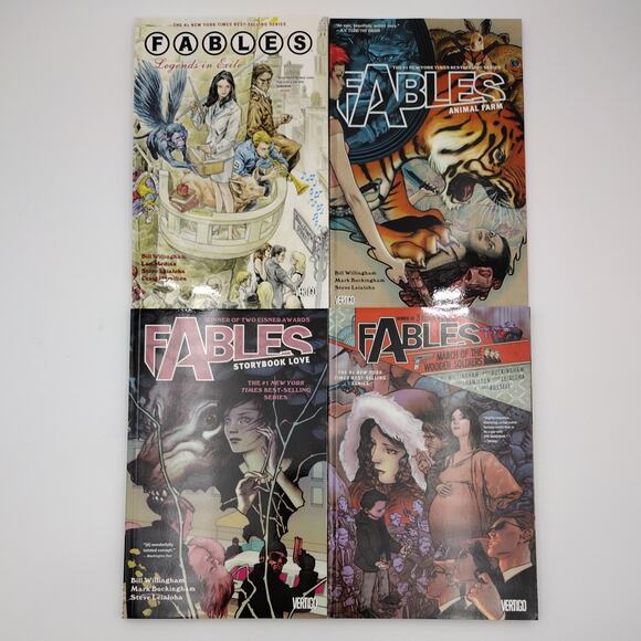 DC Vertigo Trade Paperback Lot Fables Volumes 1 - 4 Graphic Novels New - Picture 2 of 3